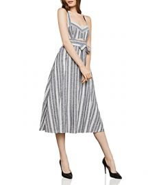 Bcbgmaxazria Striped Cutout Midi Dress at Bloomingdales